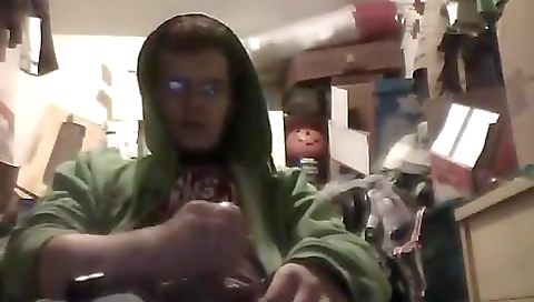 Sexy blonde babe masturbating with her dildo