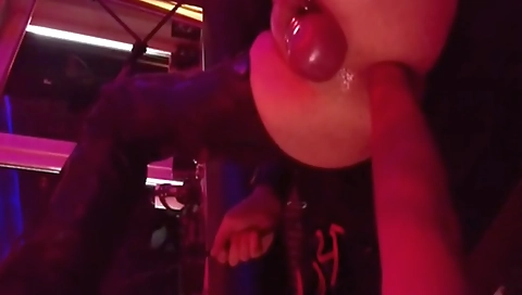 Sexy brunette shows off her step son's pussy