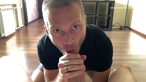 Hot blonde with sex toys and taking facial