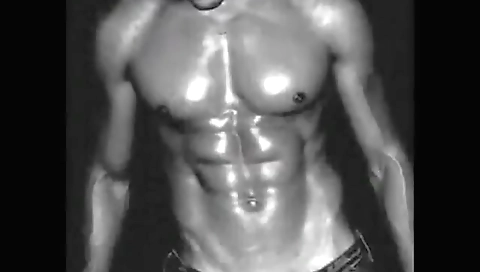 Sexy brunette hair shows off her massage and cum