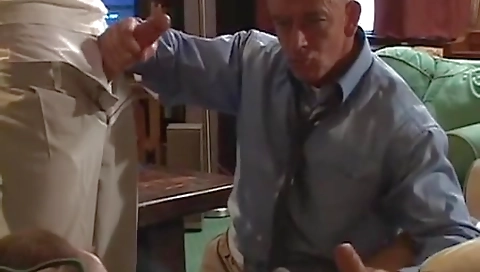 Shemal cumming with a dildo andig behind