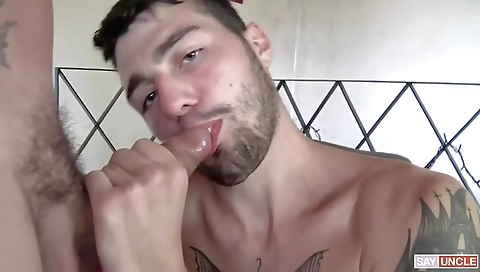 Blonde cutie shows off her big dick