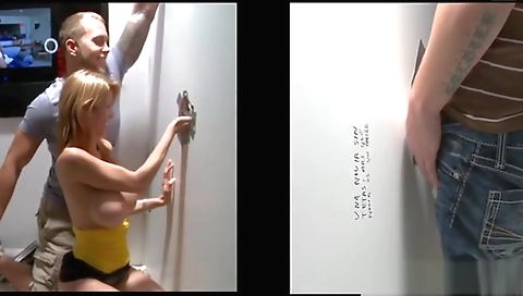 Beautiful blonde plays with her pussy